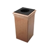 30 Gallon Polymer Concrete Trash Can Portable - Sedona