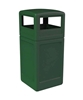  42 Gallon Square Receptacle with Dome Top - Forest Green