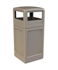  42 Gallon Square Receptacle with Dome Top - Beige
