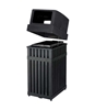 Picture of Steel Trash Can with Ashtray, 25 Gallons, Portable 60 lbs.