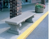 72" Wisconsin Style Concrete Backless Bench, 495 Lbs.