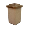 30 Gallon Concrete Trash Receptacle with Pitch-In Top, 280 Lbs.