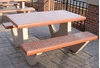 5 Ft. Rectangular Concrete Picnic Table with Bolted Frame, 1385 Lbs.