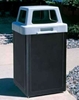 24 Gallon Square Plastic Trash Receptacle with 4-Way Open Top, 50 Lbs. 