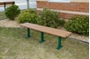 6 Ft. Recycled Plastic Backless Bench with Steel Frame, 155 Lbs.