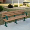 8 Ft. Recycled Bench with Powder Coated Steel Frame, 290 lbs.
