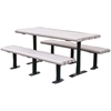 8 Ft. Recycled Plastic Picnic Table with Steel Frame, 658 lbs. 