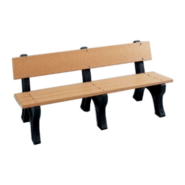 Bench with Back 8 Ft. Recycled Plastic bench with Back, 235 Lbs.