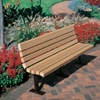 8 Ft. Contour Recycled Plastic Bench with Steel Frame, 444 Lbs. 