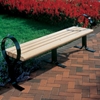 Hoop Recycled Plastic Bench with Steel Frame, 236 Lbs.