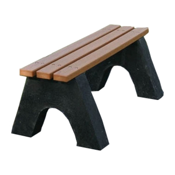 Recycled Plastic Slatted Backless Bench - 4 Ft., 6 Ft., or 8 Ft.