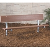 Recycled Plastic Park Bench with Galvanized Steel Frame - 6 or 8 Ft.