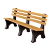 Recycled Plastic Slatted Garden Bench - 6 or 8 Ft.