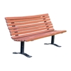 Recycled Plastic Contoured Park Bench with Steel Frame - 4 or 6 Ft.