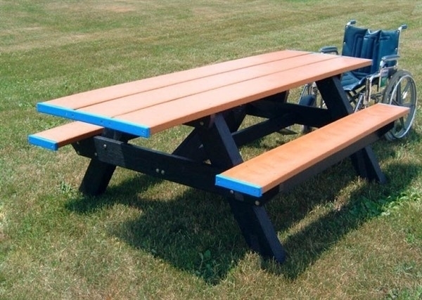 Dual End Access ADA Recycled Plastic Picnic Table