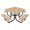 Elite Series 46" Square Thermoplastic Polyethylene Coated Picnic Table