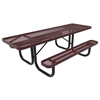 Elite Series 8 ft. Thermoplastic Polyethylene Coated Rectangular ADA Compliant Picnic Table with Extended Top