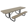 Elite Series 8 ft. Thermoplastic Polyethylene Coated Rectangular ADA Compliant Picnic Table with Extended Top