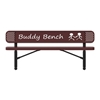 ELITE Series Thermoplastic Buddy Bench, 4 Foot, 6 Foot, or 8 Foot