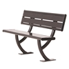 Acadia Steel Bench with Back - 4 Ft. or 6 Ft.