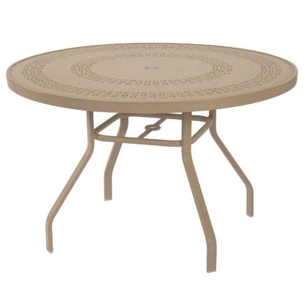 42" Round Mayan Punched Aluminum Dining Table