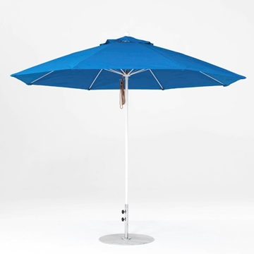 11 Foot Octagonal Fiberglass Market Umbrella with Pacific Blue Marine Grade Fabric
