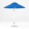 7.5 Foot Octagonal Fiberglass Market Umbrella with Pacific Blue Marine Grade Fabric