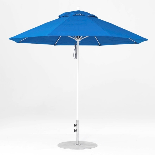 9 Foot Octagonal Fiberglass Market Umbrella with Pacific Blue Marine Grade Fabric