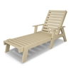 Polywood Captain Recycled Plastic Chaise Lounge with Arms