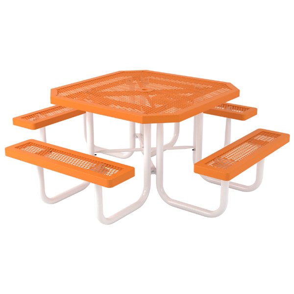 Octagonal Picnic Table Regal Style with 46" Attached Seats