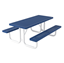 Rectangular Thermoplastic Picnic Table 6 Ft. Attached Seats