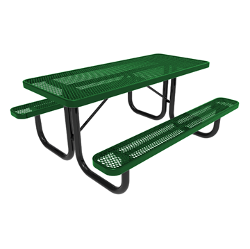 6 Ft. RHINO Rectangular Thermoplastic Picnic Table with Portable Frame