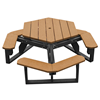 Hexagonal Recycled Plastic Picnic Table