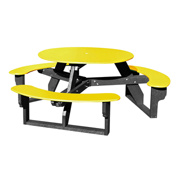 46” Round Recycled Plastic Picnic Table, 212 lbs