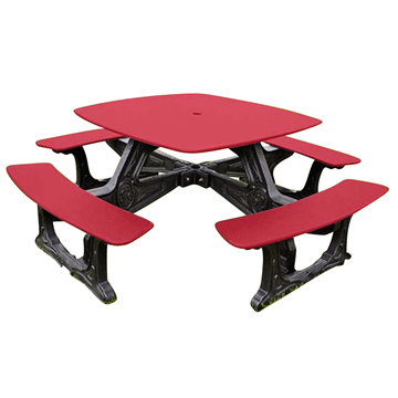 46” Square Recycled Plastic Bistro Picnic Table, 200 lbs.