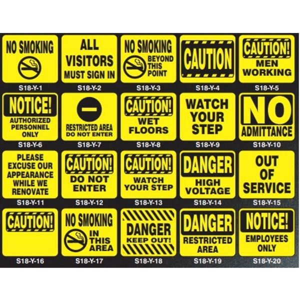 Safety Silk Screened 11" x 14" Sign Panels