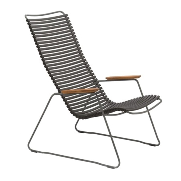 Ledge Lounger Playnk Lounge Chair with Resin Slats and Bamboo Armrests - 24 lbs.