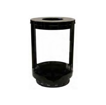 Lookout Trash Receptacle 55-Gallon with Transparent Panels - 90 lbs.