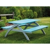 Plymouth Bay Picnic Table with Table and Commercial-Grade Aluminum Frame - 120 lbs.