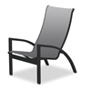 Kendall Sling Stacking Chat Height Chair with Commercial Aluminum Frame - 12 lbs.