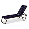 Reliance Contract Vinyl Strap Stacking Chaise Lounge with Commercial Aluminum - 20 lbs.