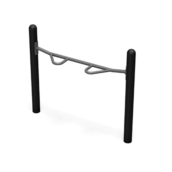 Push Up Station for Public Parks with Powder-Coated Steel Frame In-Ground Mount - 158 lbs.