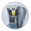 10-Gallon Trash Receptacle Precision Series with Sanitizing Wipes Dispenser - 47 lbs.	