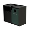 Dual 32-Gallon Recycling and Trash Receptacle EarthCraft Series - 168 lbs.