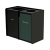 Dual 42-Gallon Recycling and Trash Receptacle EarthCraft Series - 168 lbs.