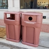 65-Gallon Waste Receptacle Polyethylene Plastic High-Strength - 130 lbs.
