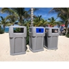 65-Gallon Recycling Receptacle Polyethylene Plastic High-Strength - 130 lbs.