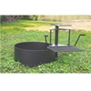 20" Ultimate Cooking Fire Ring with Swinging Grate and 300 Sq In Grilling Surface - 100 lbs.