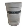 53-Gallon Reinforced Concrete Coal and Ash Receptacle - 610 lbs.