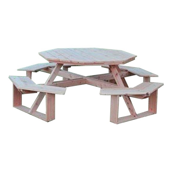 54" Wooden Octagonal Walk-In Picnic Table - 240 lbs.